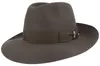 Borsalino feiner Haarfilzhut breite Bogartform in grau