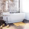 Relaxdays Bambusmatte, für Badezimmer, Stopper, hygienisch, Produktbild-Vorschau 2