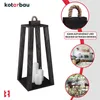 KOTARBAU® Holzlaterne Schwarz 20 x 20 x 41 cm Gartenlaterne Produktbild-Vorschau 4