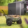 GARDEBRUK® Brouette 2 roues 150 kg 100 L jante acier roue Voir les images du produit 4