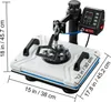 VEVOR 10 w 1 Prasa termiczna 38 x 30 cm Prasa transferowa Podgląd zdjęcia produktu 8
