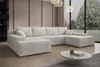 Ecksofa Couch U-Form mit Schlaffunktion, POSO-Stoff Produktbild-Vorschau 1