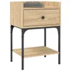 vidaXL Szafka nocna dąb sonoma 40,5x31x60 cm Materiał Podgląd zdjęcia produktu 2
