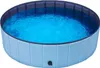 A round, blue, inflatable pool filled with water, shown from a slightly elevated angle against a white background. Produktbild-Vorschau