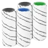 Four replacement roller brushes for a floor cleaner, each with a different colored cap. Produktbild-Vorschau