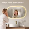 EMKE Badspiegel mit Beleuchtung, Antibeschlag 3 Lichtfarben Produktbild-Vorschau 2