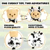BRUBIES Teddy Vache - Ours en peluche de 25 cm en costume Voir les images du produit 3