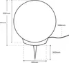 LUMILED Milchig Lampe boule 30cm Extérieur Lampe boule Voir les images du produit 13