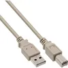 InLine USB 2.0 Kabel, A an B, beige, 1,8m, bulk, 1,8 m, USB Produktbild-Vorschau 1