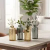 4er Set Vase Braun Grau H14cm Glas Blumenvase Naturtöne Produktbild-Vorschau 1