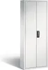 CP Lager-Regalschrank B700xT300xH1980 mm RAL 7035 mit Türen Produktbild-Vorschau 1