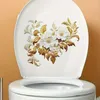 GKA WC Deckel Aufkleber goldene Blumen Toilettendeckel Produktbild-Vorschau 1