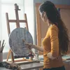 Relaxdays Leinwand, runde Malleinwand, 6er Set, 3 Produktbild-Vorschau 3