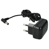 A black power adapter with a coiled cable and a European plug. Produktbild-Vorschau
