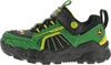 A side view of a child's John Deere themed sneaker. Voir les images du produit