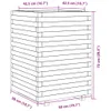 Pflanzkübel Weiß 50x50x72 cm Massivholz Kiefer Produktbild-Vorschau 9