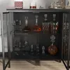 Vitrine mit Beleuchtung 3 Farbe, Glas-Sideboard mit 4 Produktbild-Vorschau 5