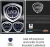 Autocollant chrome Lancia Officiel 3 Logos, dimensions de Voir les images du produit 4