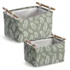 ZELLER Boîte de rangement motif feuilles, coton, polyester Voir les images du produit 4