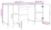 vidaXL Bureau, wit, 140x50x75 cm, houtvezel Productafbeelding-voorbeeld 8