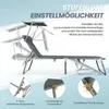 HOMECALL XXL Aluminium Sonnenliege mit Dach Gartenliege Produktbild-Vorschau 4