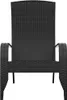 vidaXL Adirondack-Gartenstuhl Schwarz Poly Rattan Produktbild-Vorschau 3