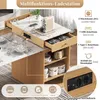 Îlot de cuisine avec table à rallonges pour 2 à 4 Voir les images du produit 7
