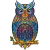 UNIDRAGON 186-tlg. Holzpuzzle Charming Owl Medium 21x35 cm Produktbild-Vorschau 4