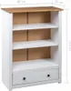 vidaXL Libreria bianca 80 x 35 x 110 cm Legno massello di Anteprima dell’immagine prodotto 12
