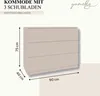 YUMEBLY Kommode mit 3 Schubladen | Schubladenschrank Produktbild-Vorschau 3
