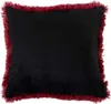 Kissen - 50 x 50 cm - Rot - Schwarz - Polyester - Velours - Produktbild-Vorschau 2