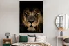 MuchoWow® Poster Löwe - Tiere - Schwarz - Porträt 120x160 Produktbild-Vorschau 4