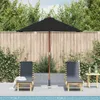 vidaXL Parasol avec mât en bois noir 150x200 cm Voir les images du produit 2