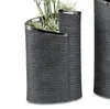 Deko Vase ANTHRAZIT WRAP H. 22cm B. 13,5cm silber grau Produktbild-Vorschau 1