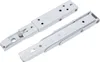 Two white metal shelf brackets are shown against a white background. Produktbild-Vorschau