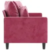 The Living Store 2-Sitzer-Sofa Weinrot 140 cm Samt Produktbild-Vorschau 5