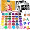 Glitzer Tattoo Set für Mädchen, Temporär 30 Farben Produktbild-Vorschau 1