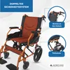 Rollstuhl faltbar Zwei Bremssysteme Sitz 41 cm Klappbare Produktbild-Vorschau 4