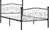 Struttura letto con rete a doghe in metallo nero 100 × 200 Anteprima dell’immagine prodotto 1