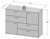 Kommode Sideboard SKIVE Optik: Sandeiche / Weiß von Forte Produktbild-Vorschau 8