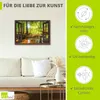 ARTland Leinwandbild Fensterblick - Wald mit Bach Größe: Produktbild-Vorschau 2