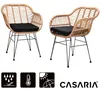 CASARIA® Gartenstühle 2er Set Polyrattan inkl. Auflage Produktbild-Vorschau 7