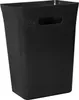 A black trash can with handles and a smiley face imprint. Produktbild-Vorschau