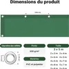 Wiltec Bâche de camion 3 x 5m Vert foncé 650 g/m² Polyester Voir les images du produit 3