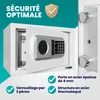 DEUBA® Sejf 31x20x20cm Podwójne stalowe rygle Stalowe drzwi Podgląd zdjęcia produktu 9
