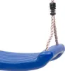 A close-up of a blue plastic swing seat with a beige rope attached. Anteprima dell’immagine prodotto