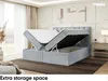 MEBLINI Boxspringbett mit Bettkasten - Gepolstert Produktbild-Vorschau 5