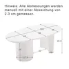 Sweiko Table basse blanche irrégulière stable et durable de Voir les images du produit 14