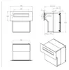 FLAT Design Edelstahl Durchwurfbriefkasten FX-04 ohne Produktbild-Vorschau 5