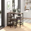 HOMCOM Bartisch-Set Stehtisch mit 2 Barhockern 3-tlg. Produktbild-Vorschau 2